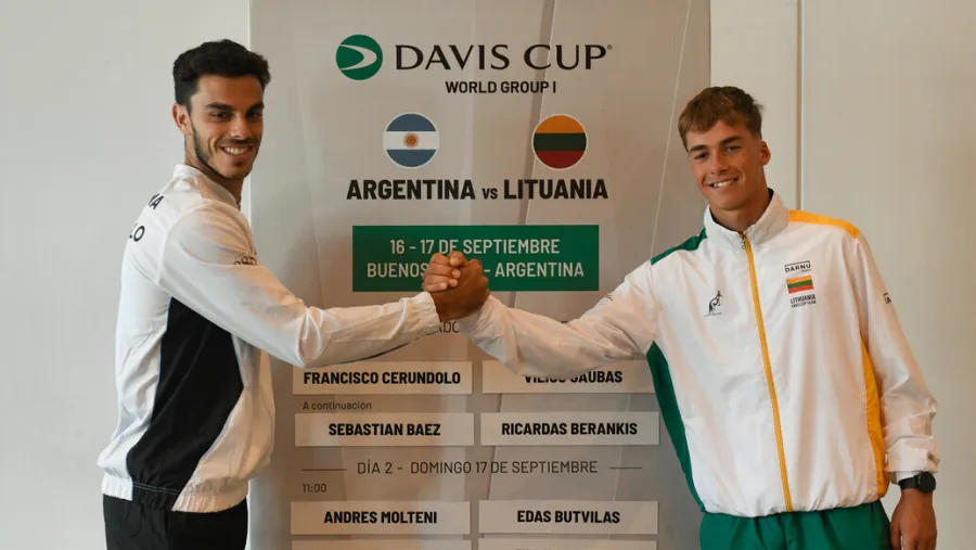 Copa Davis: “Fran” Cerúndolo abrirá ante el juvenil Vilius Gaubas la serie ante Lituania