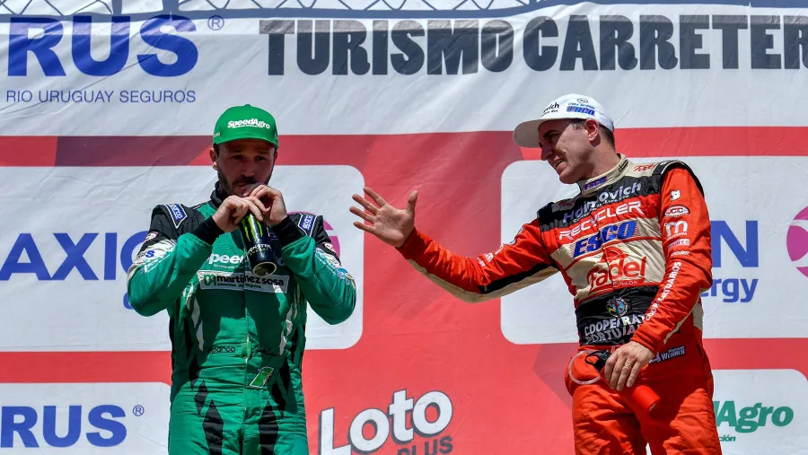 Agustín Canapino y Mariano Werner Según Canapino, el paranaense Werner “es el gran candidato” en el TC
