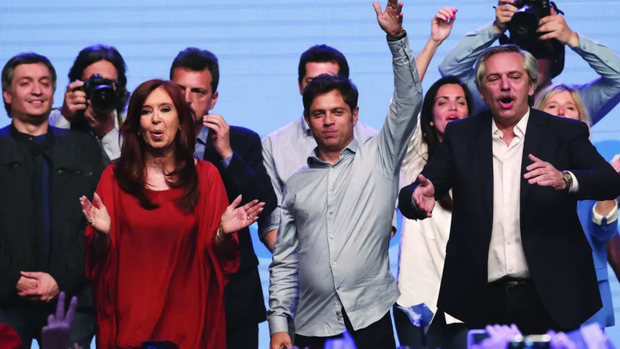 Frente de Todos celebrando