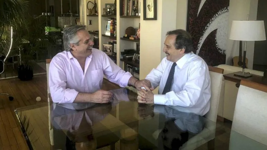 Alberto Fernández junto Ricardo Alfonsín.