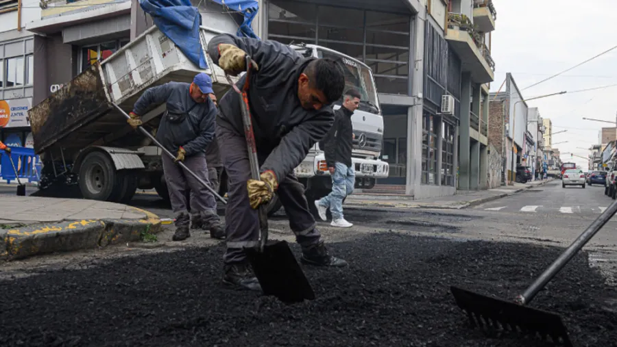 Los trabajos de bacheo en la zona céntrica comenzarán este lunes.