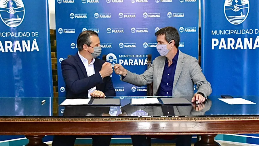 Adán Bahl con Enrique Cresto