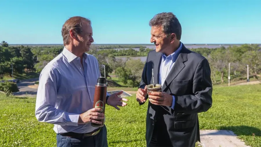 Fotografía de archivo de Gustavo Bordet y Sergio Massa.