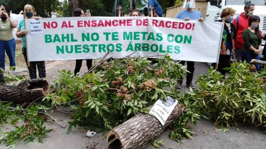 protesta calle Racedo