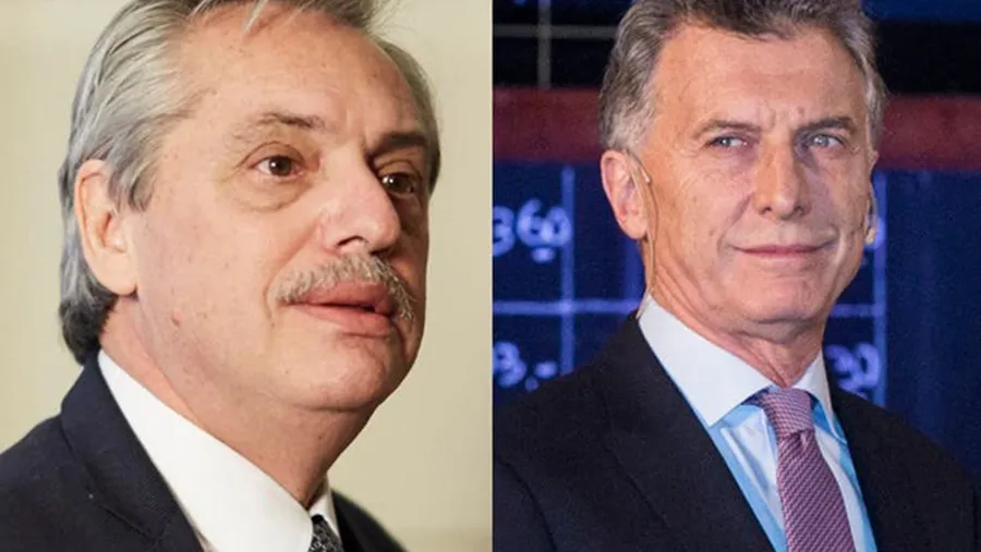 Los candidatos presidenciales Alberto Fernández y Mauricio Macri.