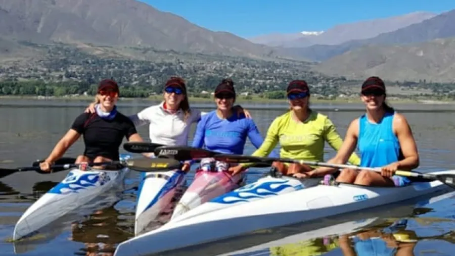 Brenda Rojas, Sabrina Ameghino, Magdalena Garro y Micaela Maslein en Tafí del Valle El canotaje nacional concentra en Tafí del Valle con presencia entrerriana