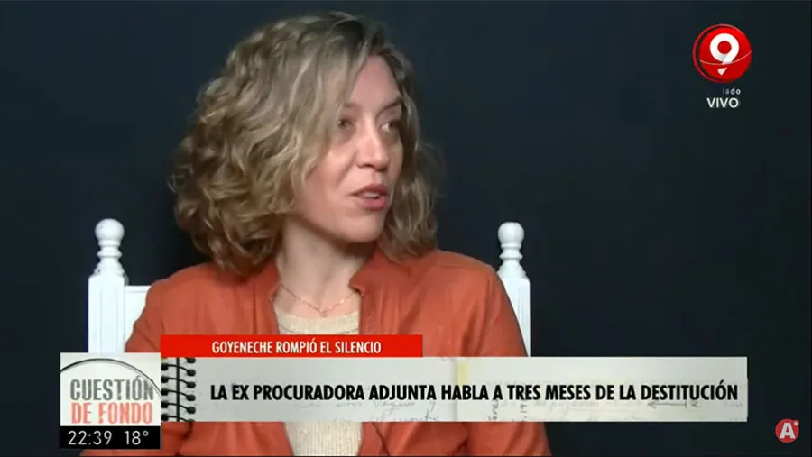 Cecilia Goyeneche: “El Superior Tribunal de Justicia tomó una posición política de sumarse a este embate, vinculado a la interferencia en la función del Ministerio Público Fiscal”. Cecilia Goyeneche: “El Superior Tribunal de Justicia tomó una posición política de sumarse a este embate, vinculado a la interferencia en la función del Ministerio Público Fiscal”.