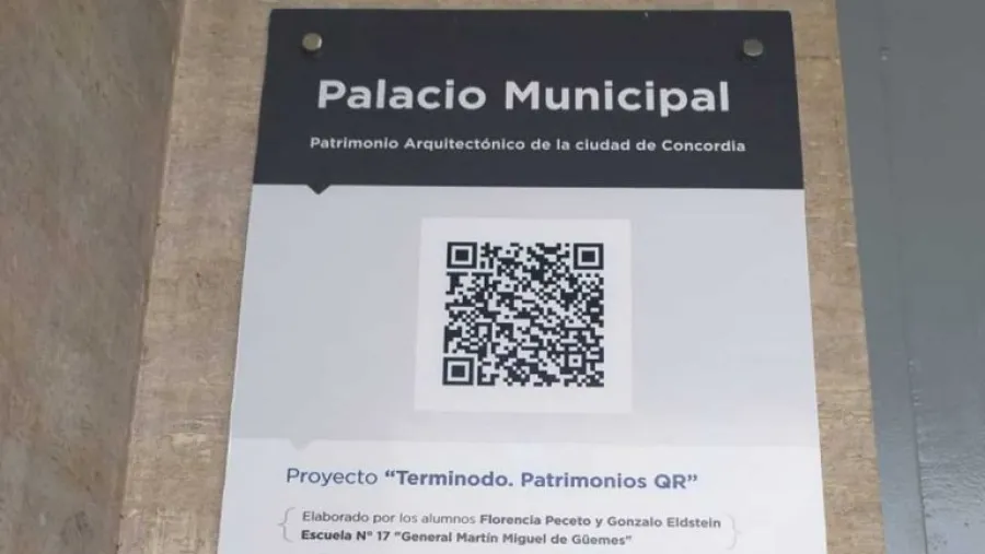 El edificio de la Municipalidad de Concordia ya tiene su código QR El edificio de la Municipalidad de Concordia ya tiene su código QR
