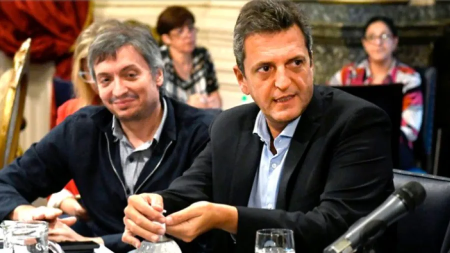 Máximo Kirchner y Sergio Massa