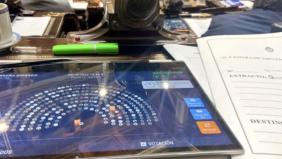 Imagen de una banca en la Cámara de Diputados de la Nación.