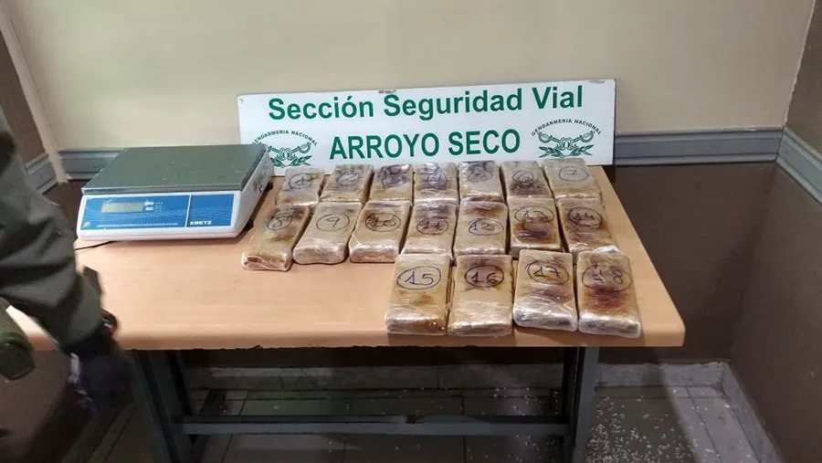 Personal de Gendarmería Nacional procedió a la apertura de dos encomiendas en la provincia de Santa Fe que contenían poco más de 13 kilos de marihuana. Personal de Gendarmería Nacional procedió a la apertura de dos encomiendas en la provincia de Santa Fe que contenían poco más de 13 kilos de marihuana.