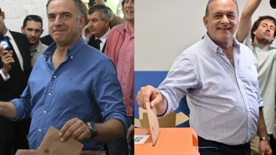 Yamandú Orsi y Álvaro Delgado, candidatos a presidente de Uruguay.