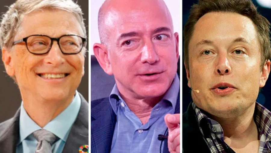 Bill Gates, Jeff Bezos y Elon Musk