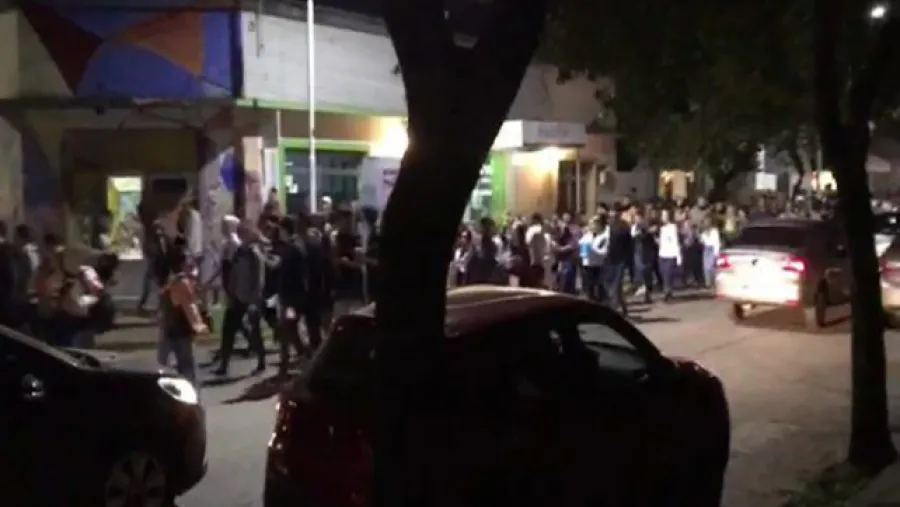 festejo de estudiantes en Chajarí 