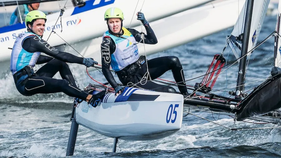 Vela: Mateo Majdalani y Eugenia Bosco se clasificó en Clase Nacra 17 a París 2024