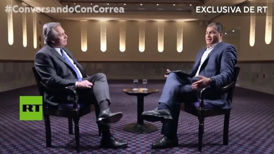 Fernández entrevistado por Correa