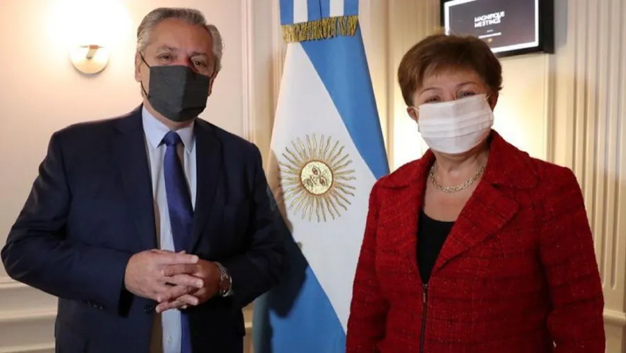Alberto Fernández con Kristalina Georgieva