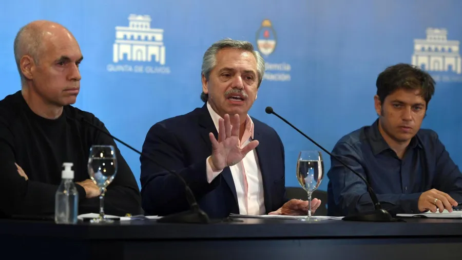 Larreta, Fernández y Kicillof