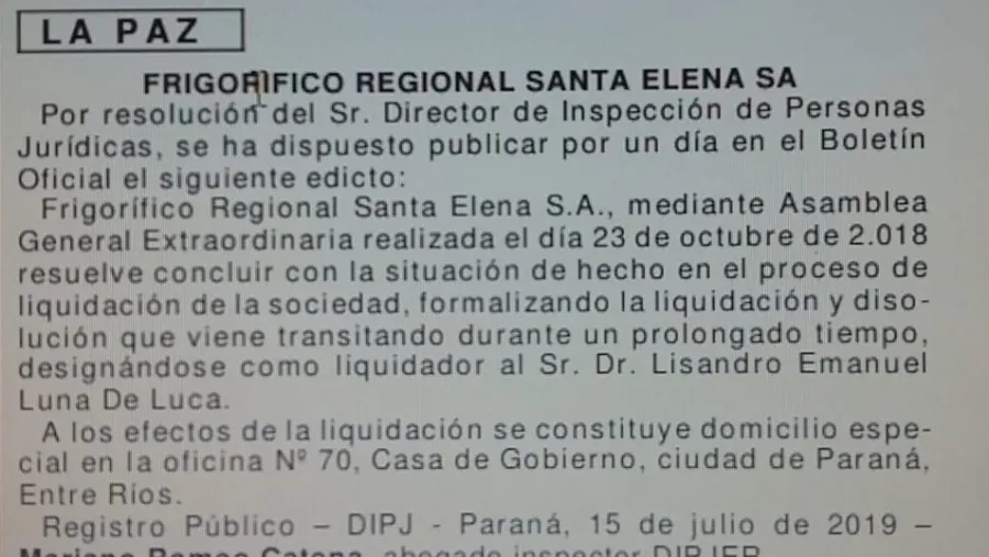 Publicación en el BO Publicación en el BO