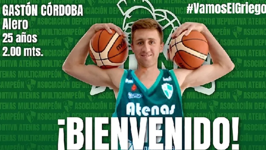 Tras su paso por Central Entrerriano, Gastón Córdoba jugará en Atenas