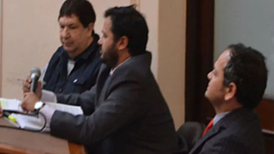 Escobar Gaviria durante el juicio Escobar Gaviria durante el juicio