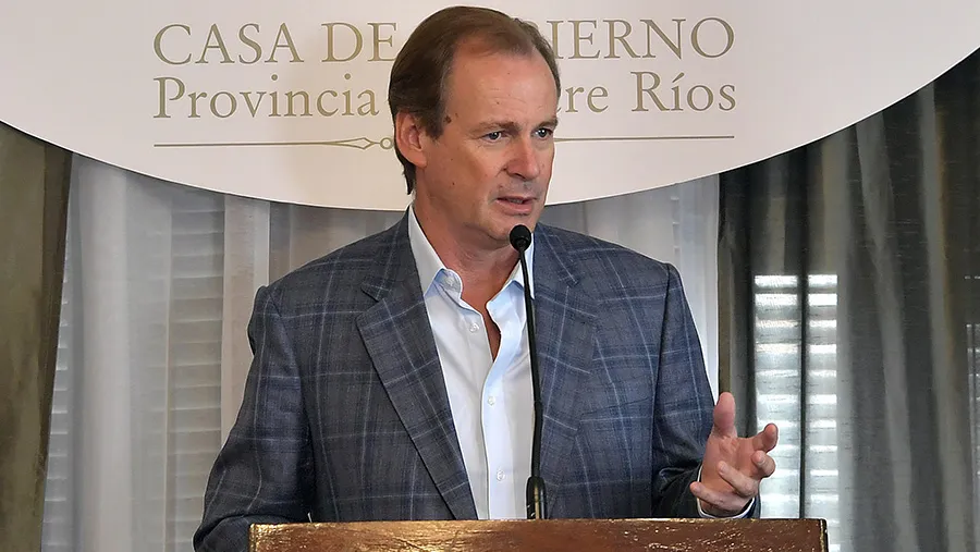 Imagen de archivo del gobernador Gustavo Bordet, que adhirió a las medidas del Gobierno Nacional.