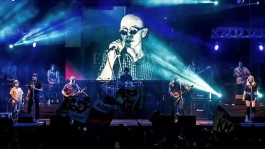 Imagen de archivo del Indio Solari y “Los Fundamentalistas del Aire Acondicionado”.