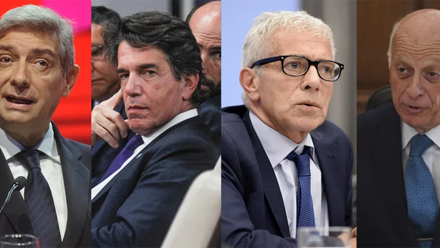 El presidente de la Corte Suprema, Horacio Rosatti; el jefe de Gabinete, Nicolás Posse; el ministro de Justicia, Mariano Cúneo Libarona y el procurador general de la Nación, Eduardo Casal.