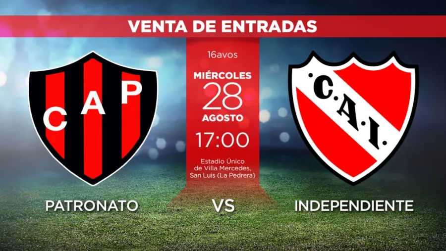 Copa Argentina: definieron la venta de entradas para Patronato-Independiente