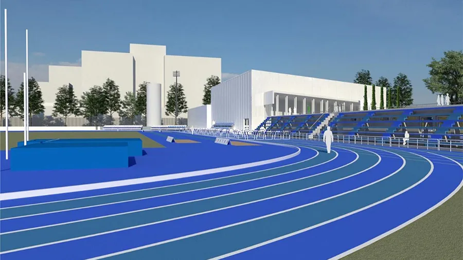 Maqueta de la pista de atletismo de alto rendimiento del Parque Berduc, que tiene un presupuesto de más de 619 millones de pesos y un plazo de ejecución de 15 meses. Maqueta de la pista de atletismo de alto rendimiento del Parque Berduc, que tiene un presupuesto de más de 619 millones de pesos y un plazo de ejecución de 15 meses.