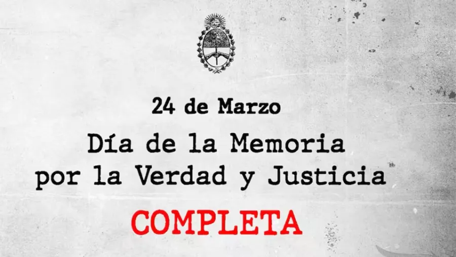 La imagen con la que comienza el video publicado por el Gobierno sobre el Día de la memoria.