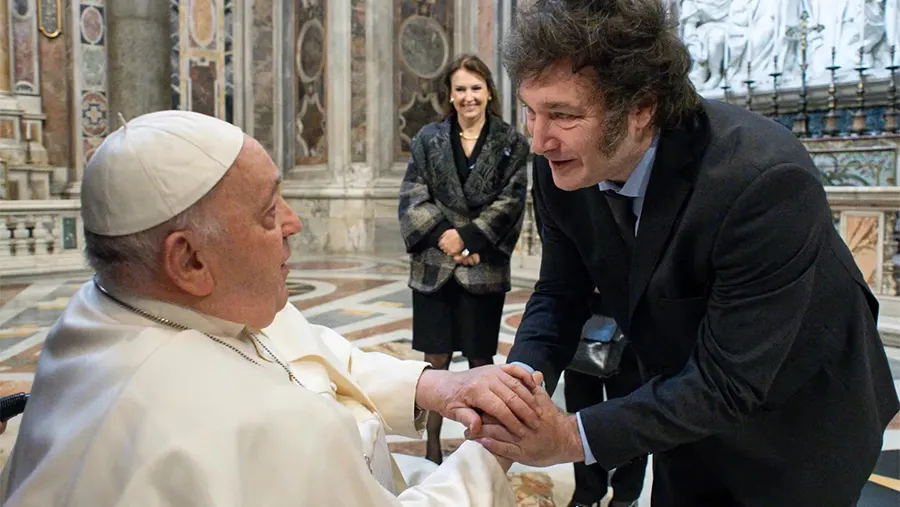 El encuentro del Papa Francisco y Javier Milei.