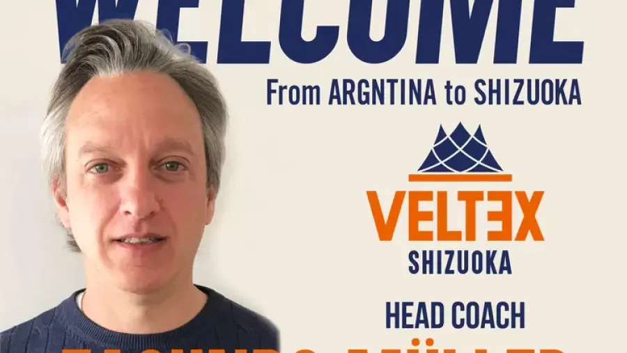 Veltex Shizuoka anunció la llegada del paranaense Facundo Müller