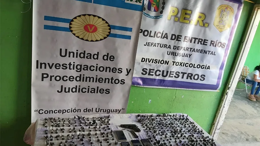 Drogas, armas y rodados se secuestraron ayer en procedimientos vinculados por narcomenudeo en Concepción del Uruguay.