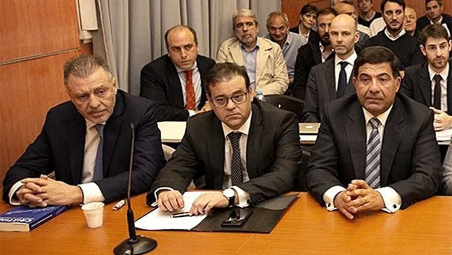 Cristóbal López y Echegaray el día en el que se inició el juicio de Oil.