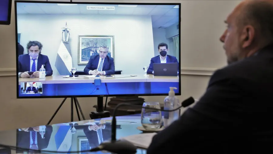 Perotti videoconferencia con Fernández Perotti videoconferencia con Fernández
