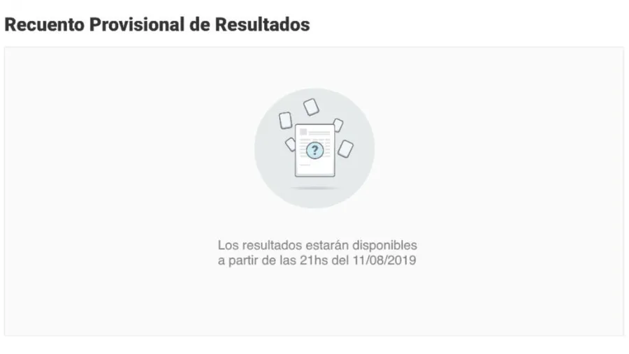 Aún no hay datos oficiales de las PASO 2019 Aún no hay datos oficiales de las PASO 2019