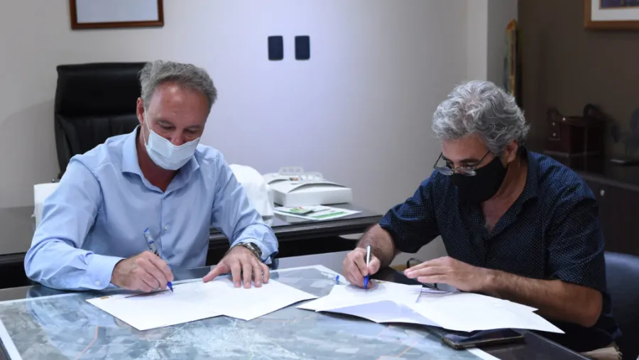 Darío Schneider con Gustavo Reitano