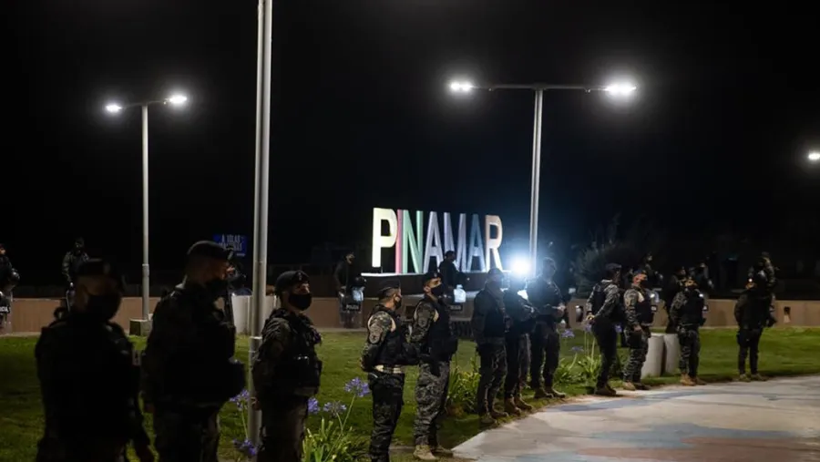 operativo de seguridad en Pinamar