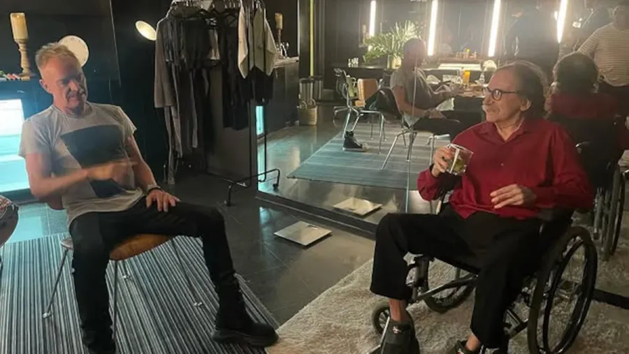 Charly García y Sting compartieron un momento en el backstage del Movistar Arena de Buenos Aires.