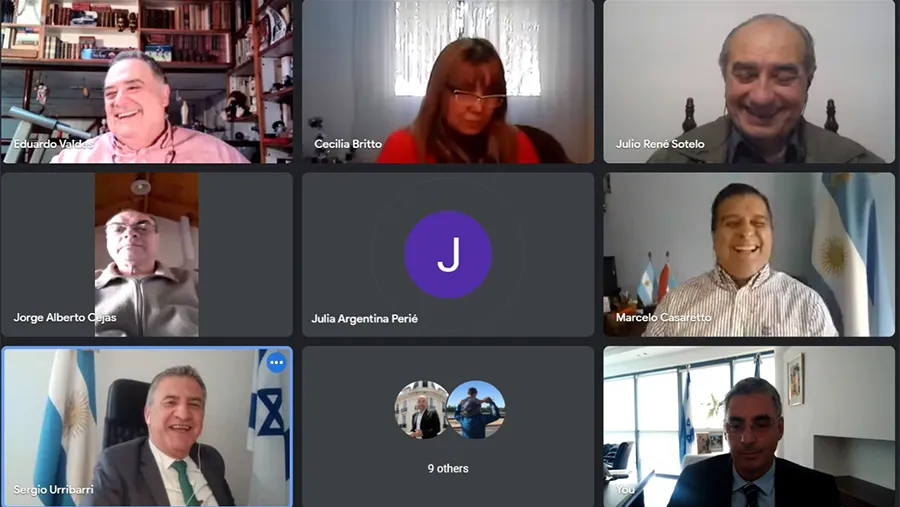 El embajador argentino en Israel, Sergio Urribarri, expuso de manera virtual ante los legisladores del oficialismo que integran la Comisión de Relaciones Exteriores de la Cámara de Diputados y el Parlasur.