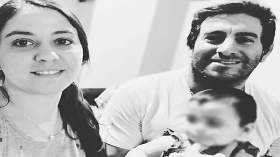 Ayelén Acosta y su esposo