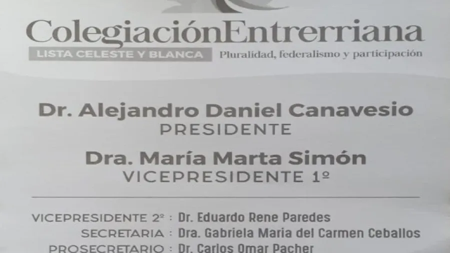 Canavesio presidirá por otro mandato el Colegio de la Abogacía