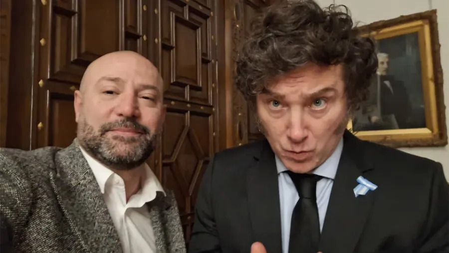 Javier Milei y Diego Spagnuolo.