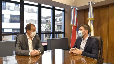 El gobernador Gustavo Bordet y el secretario general del CFI, Ignacio Lamothe.