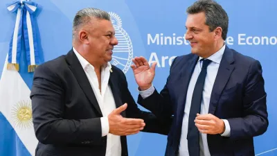 Sergio Massa y Claudio Tapia harán este jueves la presentación del Mundial 2030 en Ezeiza