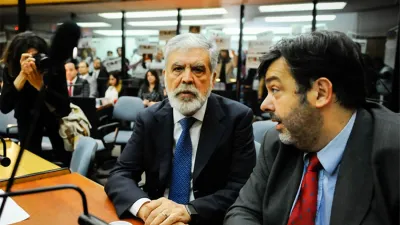 De Vido junto a Rusconi en el Inicio del juicio al diputado y ex ministro por la Tragedia Once en sala Amia los Tribunales federales Comodoro Py.