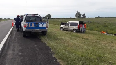 El despiste y vuelco se produjo en el kilómetro 179 de la RN 12.