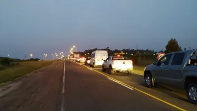 Registraron un kilómetro de fila de vehículos en el acceso a Concordia