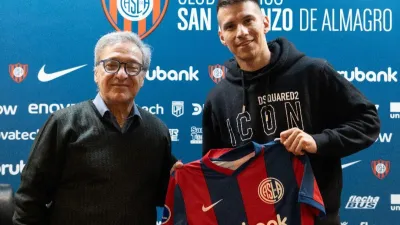 Carlos Auzqui dijo estar “feliz de poder jugar en un grande como San Lorenzo”